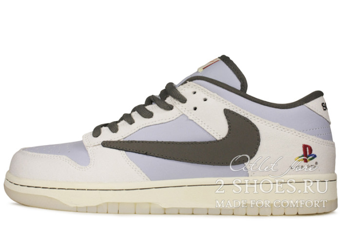 Кроссовки Nike Dunk SB Low Travis Scott Playstation CU1726-800 серые