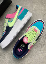 Кроссовки Nike Air Force 1 Low Shadow Smoke Grey Barely Volt Aqua живое фото 2