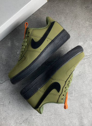 Кроссовки Nike Air Force 1 Low Medium Olive Black Starfish живое фото 1
