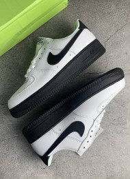 Кроссовки Nike Air Force 1 Low White Black Midsole живое фото 1